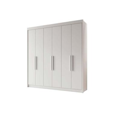 Imagem de Guarda Roupa Casal 6 Portas e 4 Gavetas Cannes Branco - Conquista