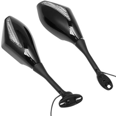 Imagem de Espelhos LED de seta para Cbr600Rr, espelhos de guidão de motocicleta com luzes integradas, preto, design