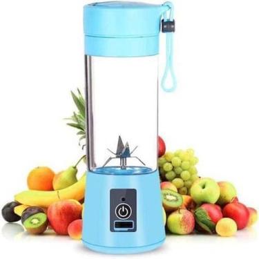 Imagem de Mini Liquidificador Portátil Shake Juice Cup E Cabo Usb Azul - Ello