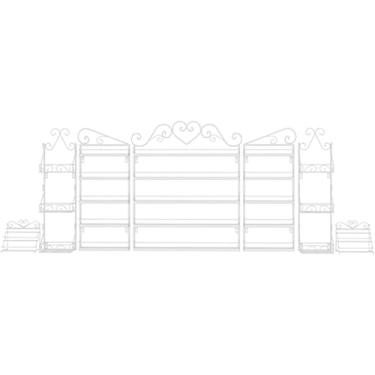 Imagem de ZDJZMGZ Armazenamento de verniz para unhas, prateleira de garrafa de esmalte montada na parede, prateleira de armazenamento de perfume, prateleiras suspensas para salão/beleza/loja de unhas (branco, 7