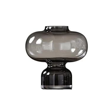 Imagem de Vaso para decoração de vidro 10,2 polegadas grande Tsparent flor ArgementModern Creative Home Decor Flor sala de estar quarto mesa de jantar ornamento flor s decorativo (cor: D) decoração de casa (cor