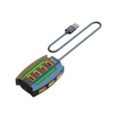 Imagem de Hub USB 2.0, hub USB de 10 portas, divisor USB para laptop, PC, gamepad, pen drive, HDD, console, impressora, câmera, teclado, mouse