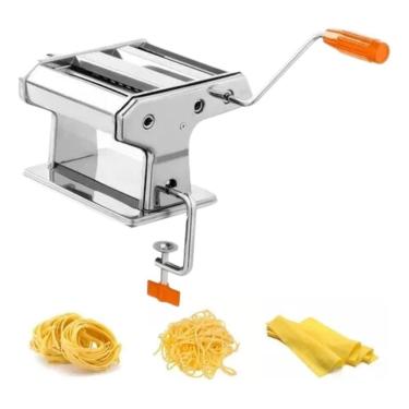 Imagem de Máquina De Macarrão Cilindro Aço Inox Massa Caseira Talharim