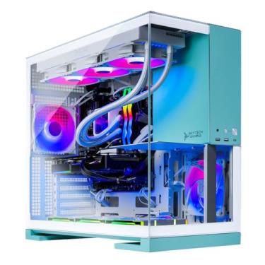 Imagem de Skytech Gaming Aqua Desktop PC, Ryzen 7 7800X3D 4,2 GHz (5GHz), AMD RX 9060XT 16GB, 1TB Gen4 NVMe SSD, 32GB DDR5 RAM 5200 RGB, 850W Gold ATX 3 PSU, 360mm ARGB AIO, Wi-Fi, Win 11