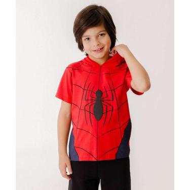 Imagem de Camiseta Infantil Capuz Homem Aranha Marvel Tam 4 a 10-53301 - MARISA,