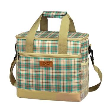 Imagem de Bolsa Térmica Grande de 15L Plegável Sacola para Almoço à Prova Vazamentos com Múltiplos Bolsos Caixa Praia Piquenique Caminhada Acampamento Viagem Trabalho