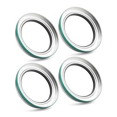 Imagem de ANODZU 4 peças Classic Wheel Seal Driver Steer Oil Seal Fit for Eaton, Ford, Freightliner, Kenworth, Meritor, Navistar, Peterbilt, Volvo, Trucks Substitui SKF 35066 35058 Stemco 383-0136, 4 x TR35066