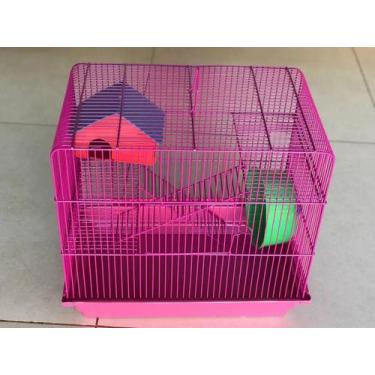 Imagem de Gaiola Hamster 3 Andares C Escadinha Casinha - LMM pets, cor