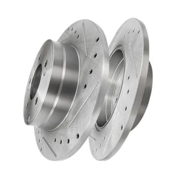 Imagem de PM Auto Rotores de freio a disco com fenda perfurados traseiros para Hyundai Sonata 2008-2019, Kia Optima 2012-2020, Rotores de freio de substituição automotiva de 284 mm