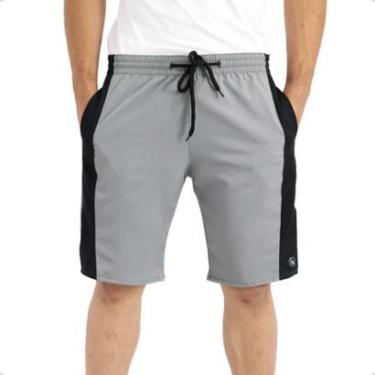 Imagem de Bermuda Masculina Lisa Tactel Elastano Esporte Treino Academia Cross Corrida-Masculino