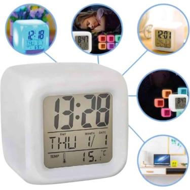 Imagem de Relógio Despertador, Flex, Digital, RGB