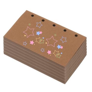 Imagem de PATIKIL Papel colorido de folhas soltas, 10,4 cm x 6,3 cm (A8), 300 folhas, 5 furos, 150 g/m², refil de fichário em branco, suprimentos de papel para escritório, anotações, planejador, diário, caderno