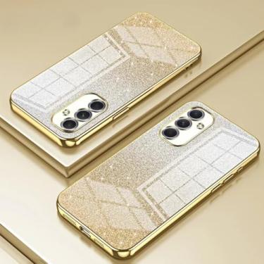 Imagem de Capa protetora com revestimento brilhante para Samsung Galaxy S25 Ultra S25 Plus A56 A36 A26 A16 A06 A55 A35 A25 15 05s 4g 5g (para Samsung A15 5G/Dourada)