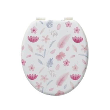 Imagem de Tampa de Privada Vaso Sanitário Almofadada Estampada Universal Fácil de Instalar(Florida 2)