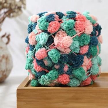 Imagem de 1 pacote de fios grossos para crochê e tricô, fio de pelúcia tie dye macio supervolumoso, chenille grosso de cor mista