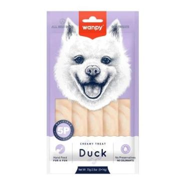 Imagem de Petisco Cremoso para Cães Sabor Pato Wanpy 5unid