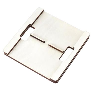 Imagem de MAYJOYDIY Gabarito de cartão de visita de madeira para gravação a laser, suporte de precisão de 4,3 × 4,76 cm, moldes a laser personalizados, criativos, cartões, gabarito de fixação para gravadores