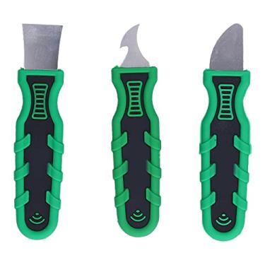 Imagem de Acouto Kit Raspador de Injeção de 3 Unidades - Ferramentas Versáteis de Remoção de Cola de Aço Inoxidável Com Alças Ergonômicas de PVC para Diversas Aplicações