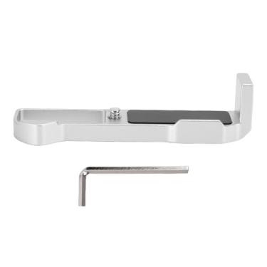 Imagem de Heayzoki Placa de Liberação Rápida, Suporte Em Liga de Alumínio L Com Montagem de Sapata Fria para Câmera G7x3, Placa de Base Antiderrapante Com Furo de Parafuso de 1/4 (Prata)