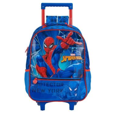Imagem de Mochila Escolar De Rodinhas Homem Aranha Bolsa Spider Man-Masculino