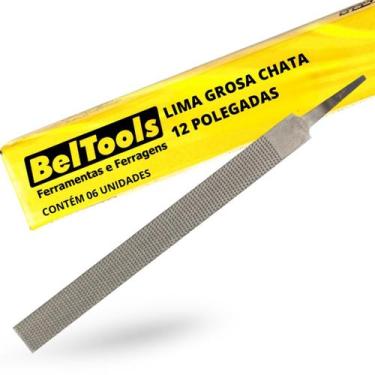 Imagem de Kit C/ 6 Lima Grosa Chata 12 Pol Beltools