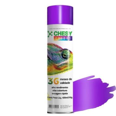 Imagem de Tinta spray chesy uso geral violeta 210g 400ml chesiquimica