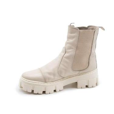 Imagem de Bota Chelsea Tratorada Feminina Couro Plataforma Confortavel Dia a Dia-Feminino