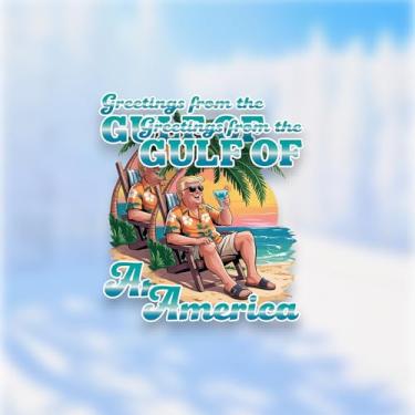 Imagem de Pacote Gulf of America (2 peças - 7,6 cm) - Sunset Lounge Gulf of America, adesivo engraçado para para-choque, Let's Go Brandon, decalques de capacete de motocicleta, decalque do Justiceiro, adesivos