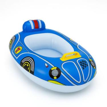 Imagem de Boia Inflável Infantil Carrinho F1 Com Assento E Encosto - Funs, Azul