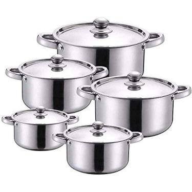 Imagem de Conjuntos de panelas de cozinha, conjunto de panelas e frigideiras, conjuntos de panelas de cozinha, conjunto de panelas de aço inoxidável profissional