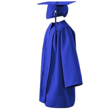Imagem de Vestido de formatura e boné, boné infantil e vestido - Cap de túnica confortável de graduação e conjunto de borlas de vestido | Uniformes estabelece fantasia de pós -graduação 2025, roupas de desempen