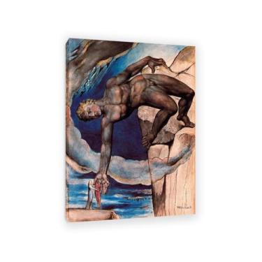 Imagem de Antaeus setting down Dante e Virgil William Blake arte de parede em tela famosa reprodução de pintura a óleo decoração de casa William Blake pôster elegante decoração de parede para sala de estar 70 x