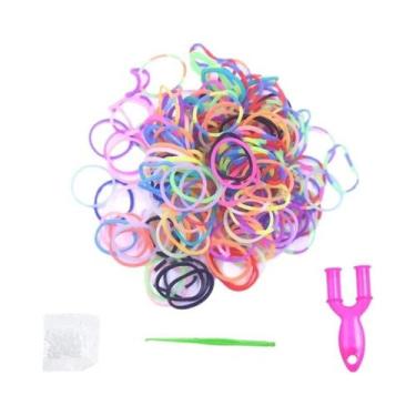 Imagem de Conjunto De Elásticos Coloridos Para Pulseiras (600-1800 Peças) - Kit 