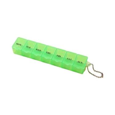 Imagem de Organizador De Comprimidos Semanal Mini Com 7 Compartimentos, 5 Cores,