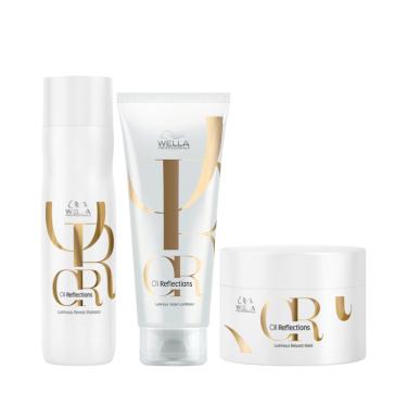 Imagem de Wella Oil Reflections Shampoo 250ml, Condicionador 200ml e Máscara 150ml