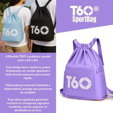 Imagem de Mochila T60 Lilás Impermeável Viagem Academia Praia Corrida, Lilás