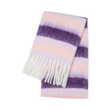 Imagem de Cachecol De Luxo Feminino Em Cashmere, Pashmina Grossa E Quente, Lenço