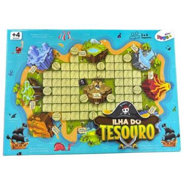 Imagem de Jogo Tabuleiro Infantil Brinquedo Ilha do Tesouro Mini Toys