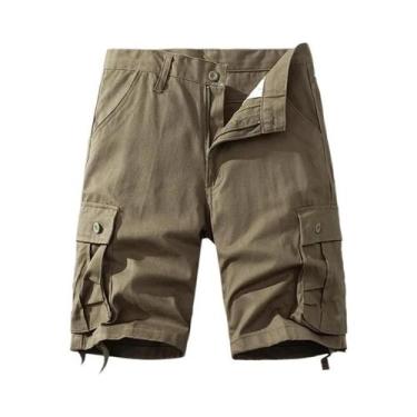 Imagem de Bermudas Táticas Masculinas De Algodão, Calças Casuais Para Esportes, 