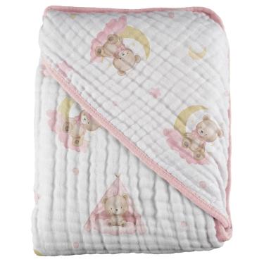 Imagem de Toalha de Banho Bebê Soft Com 3 Camadas De Fralda Baby Joy