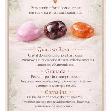 Imagem de kit de cristais naturais para o amor - aroma essencial