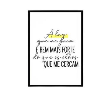 Imagem de Quadro A Luz Que Me Guia 45X34Cm Com Vidro Moldura Preta