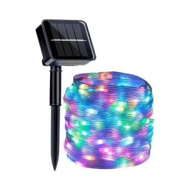 Imagem de Luzes De Cordão LED Solares À Prova d'Água Para Jardim, Árvores, Festa