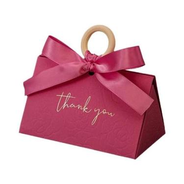 Imagem de Caixas De Presente Em Forma De Triângulo Rosa Mini 10 30 50 Unidades S