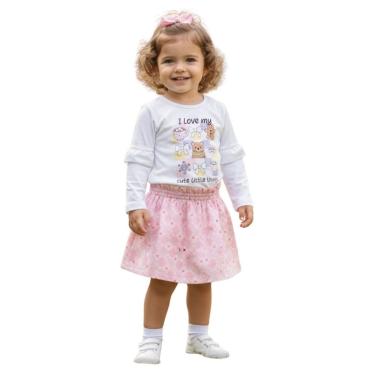 Imagem de Conjunto Infantil Manga Longa Estampa Ursinho Conforto