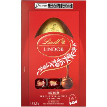 Imagem de Ovo de Páscoa Lindt Lindor Chocolate ao Leite 132,5g com Trufas