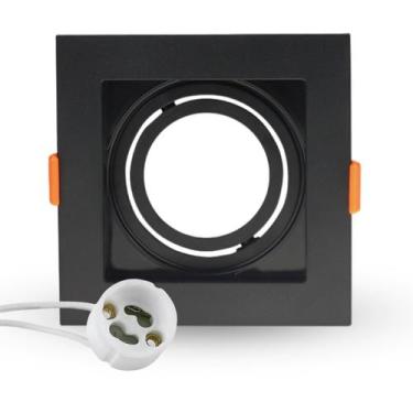 Imagem de Spot Recuado Embutir Led Mr16 Gu10 Quadrado Luminária Teto Sala Quarto