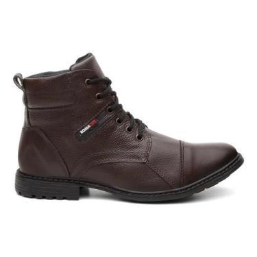 Imagem de bota Coturno Casual Masculino Sola Costurada RC - Romacini, Café, 41