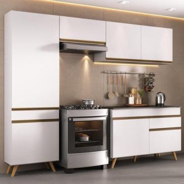 Imagem de Armário Cozinha Modulada Compacta 252cm com Balcão Veneza Multimóveis 