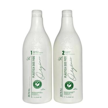 Imagem de Kit Escova Progressiva Plastica dos Fios Orgânica Royal - 2x1lt